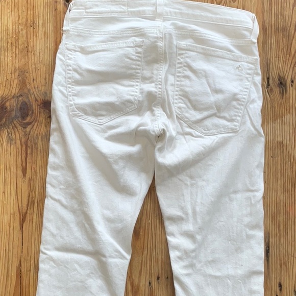 Rag & Bone Dre Distressed Cropped Skinny Jeans, White Brigade. Ripped. 25 - Picture 8 of 16